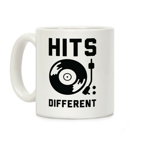 Hits Different Vinyl Record Coffee Mug