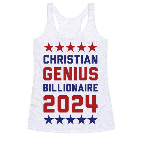 Christian Genius Billionaire 2024 Racerback Tank Top
