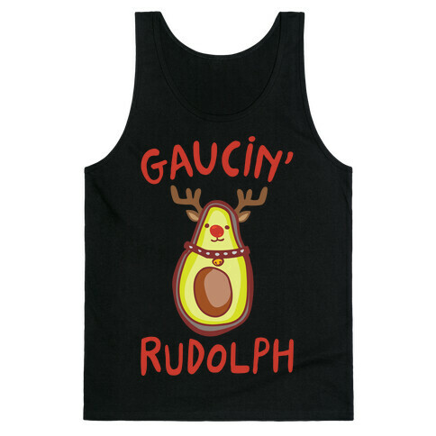 Guacin' Rudolph Parody White Print Tank Top