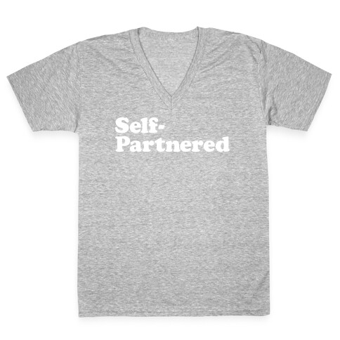 Self-Partnered V-Neck Tee Shirt