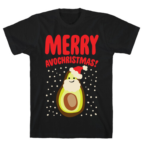 Merry Avochristmas White Print T-Shirt