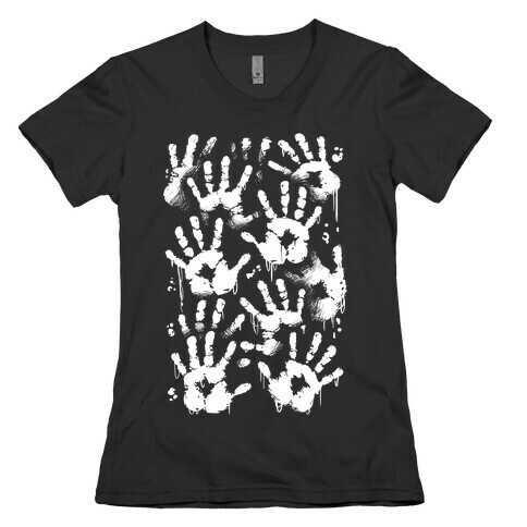 BT Handprints Pattern Womens T-Shirt