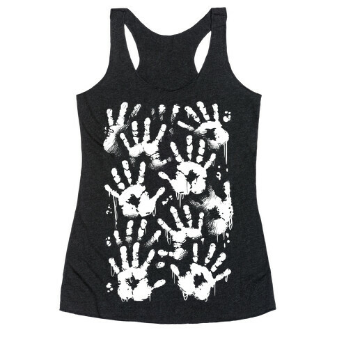 BT Handprints Pattern Racerback Tank Top