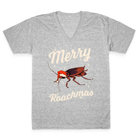 Merry Roachmas V-Neck Tee Shirt