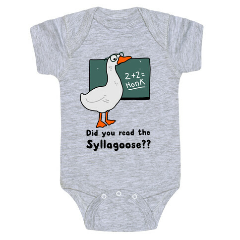 Did You Read the Syllagoose? Baby One-Piece
