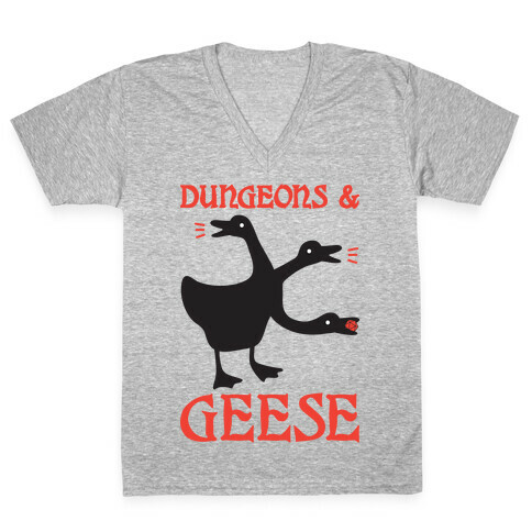 Dungeons & Geese V-Neck Tee Shirt