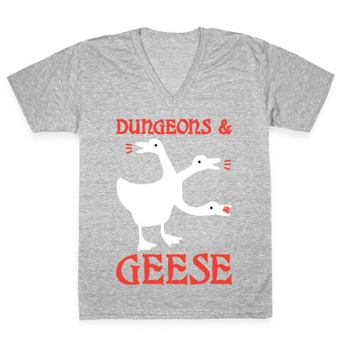 Dungeons & Geese V-Neck Tee Shirt