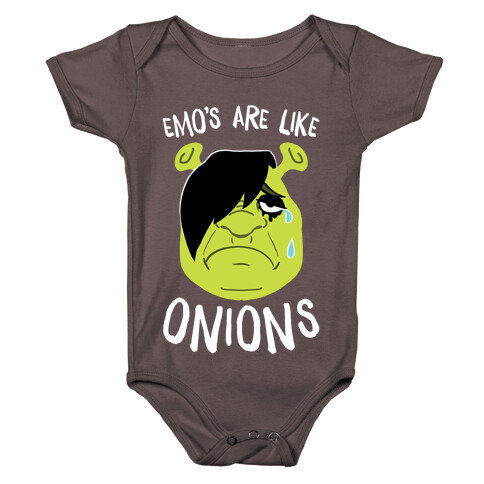 Emos Are Like Onions Baby One-Piece