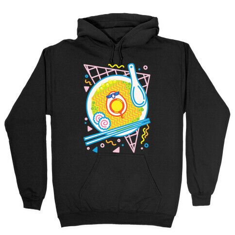 Rad-men (Rad Ramen) White Print Hooded Sweatshirt