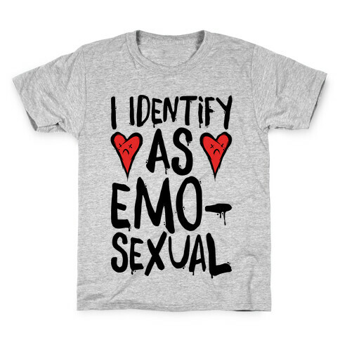 I Identify as Emo-sexual Parody Kids T-Shirt