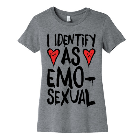 I Identify as Emo-sexual Parody Womens T-Shirt