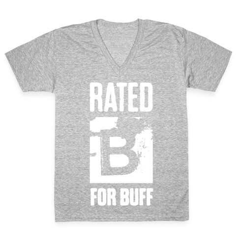 Rated B for Buff V-Neck Tee Shirt