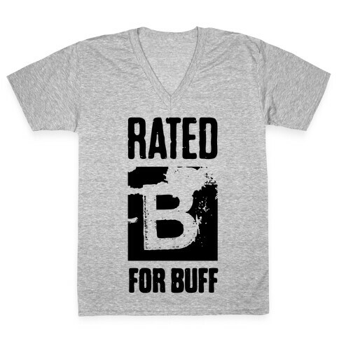 Rated B for Buff V-Neck Tee Shirt