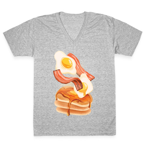 Aesthetic Breakfast V-Neck Tee Shirt