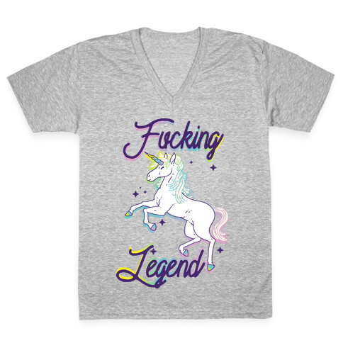 F***ing Legend (Unicorn) V-Neck Tee Shirt