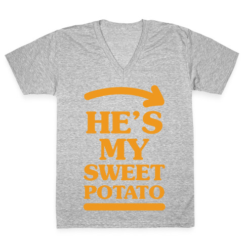 He's My Sweet Potato V-Neck Tee Shirt