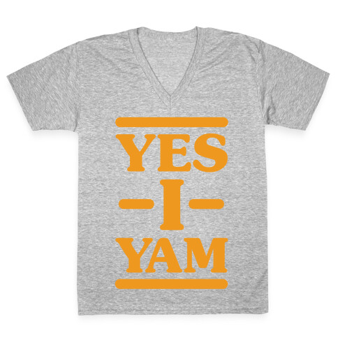 Yes I Yam V-Neck Tee Shirt