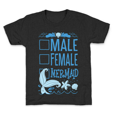 Male, Female, Mermaid Kids T-Shirt