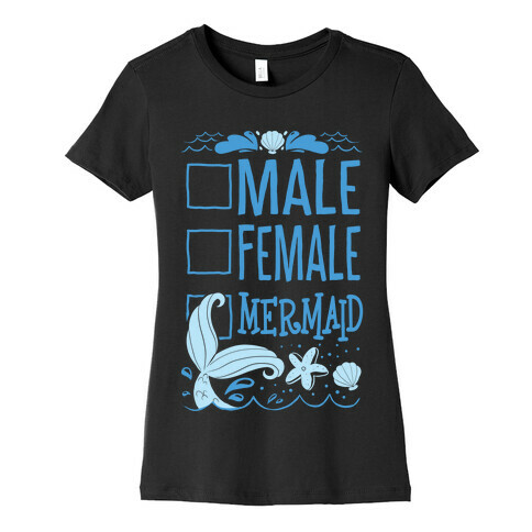 Male, Female, Mermaid Womens T-Shirt