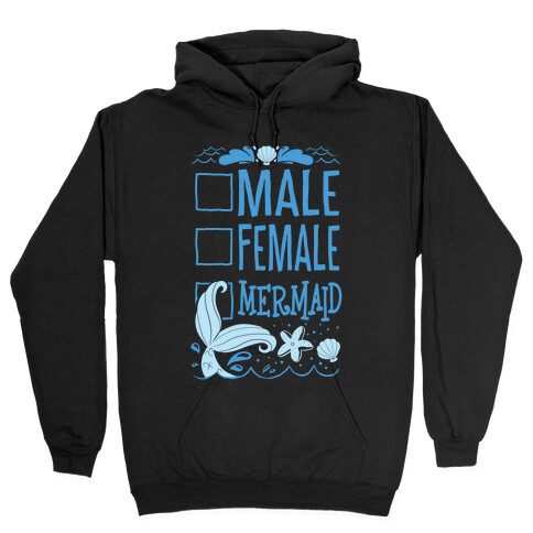 Male, Female, Mermaid Hooded Sweatshirt
