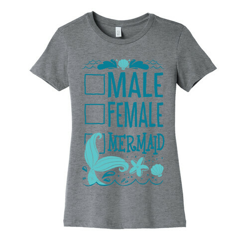 Male, Female, Mermaid Womens T-Shirt