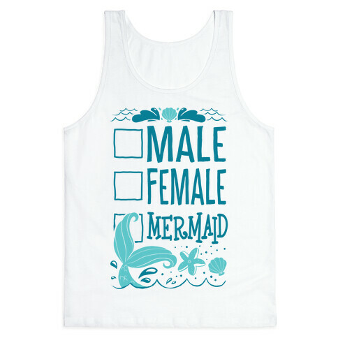 Male, Female, Mermaid Tank Top