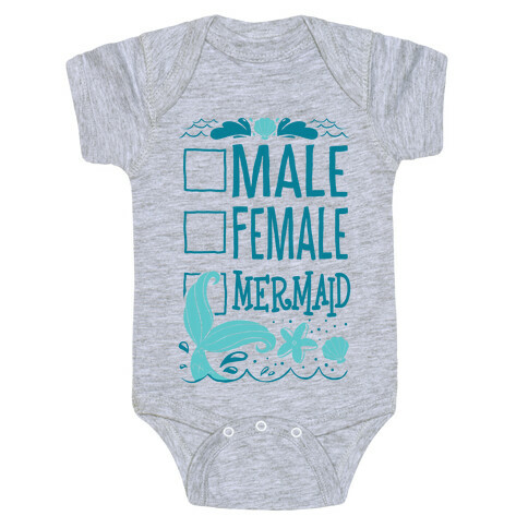 Male, Female, Mermaid Baby One-Piece