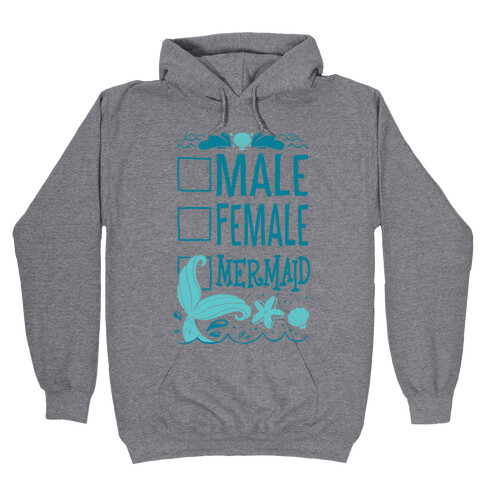 Male, Female, Mermaid Hooded Sweatshirt