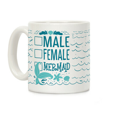 Male, Female, Mermaid Coffee Mug