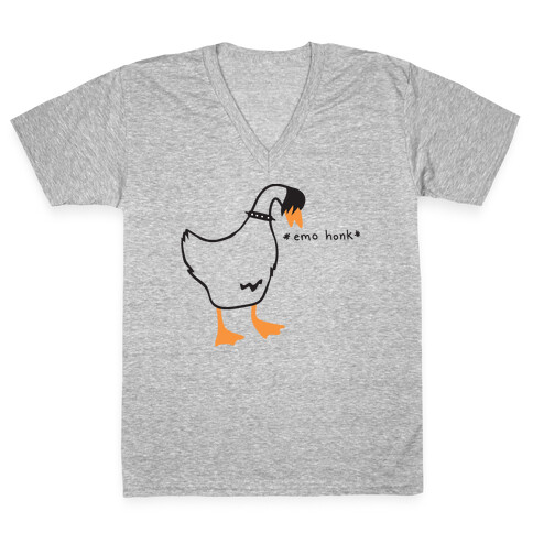 Emo Honk Goose V-Neck Tee Shirt