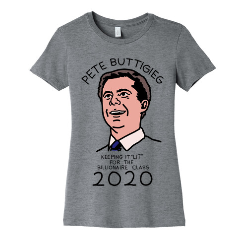 Pete Buttigieg Keeping it Lit for the Billionaire Class 2020 Womens T-Shirt