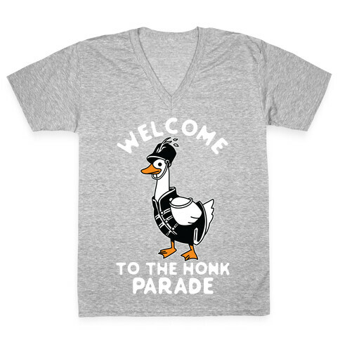 Welcome to the Honk Parade V-Neck Tee Shirt