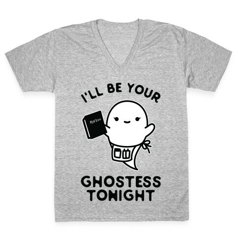 I'll Be Your Ghostess Tonight V-Neck Tee Shirt