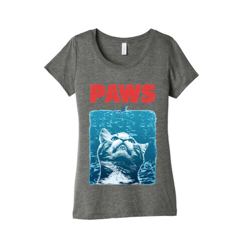 PAWS (Jaws Parody) Womens T-Shirt