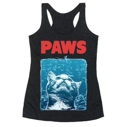 PAWS (Jaws Parody) Racerback Tank Top