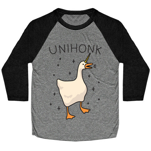 Unihonk Goose Unicorn Baseball Tee