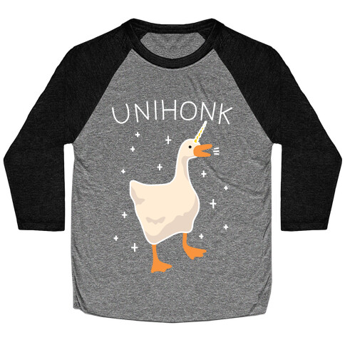 Unihonk Goose Unicorn Baseball Tee