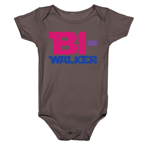 Bi-Walker Parody White Print Baby One-Piece