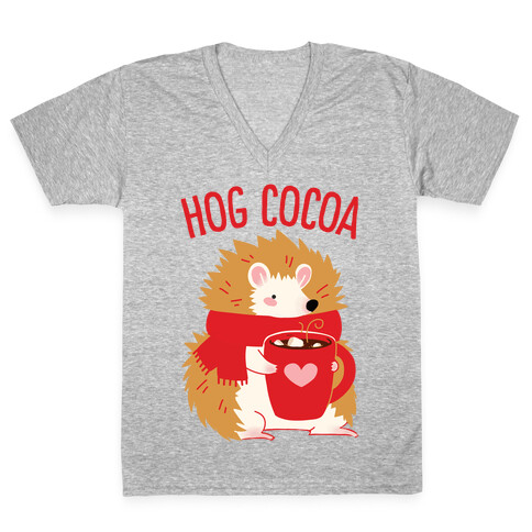 Hog Cocoa V-Neck Tee Shirt