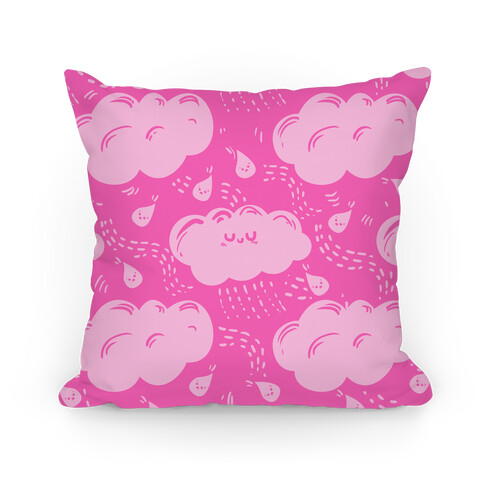 Cutie Rain Clouds (Pink) Pillow