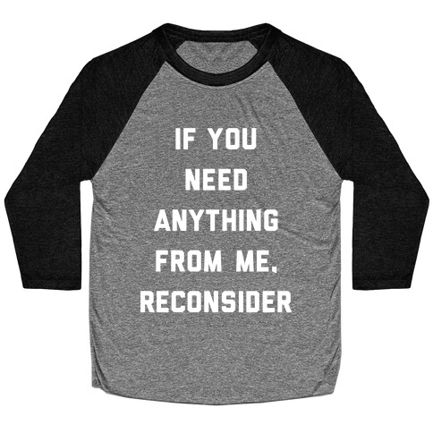 Reconsider Baseball Tee