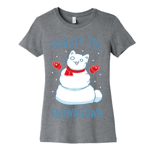 Pawsty The Snowmeown Womens T-Shirt