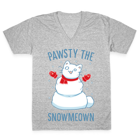 Pawsty The Snowmeown V-Neck Tee Shirt