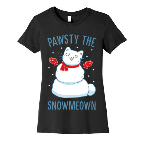 Pawsty The Snowmeown Womens T-Shirt