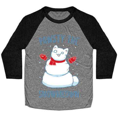 Pawsty The Snowmeown Baseball Tee