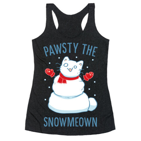 Pawsty The Snowmeown Racerback Tank Top