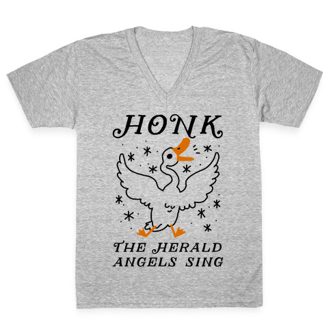 Honk The Herald Angels Sing! V-Neck Tee Shirt