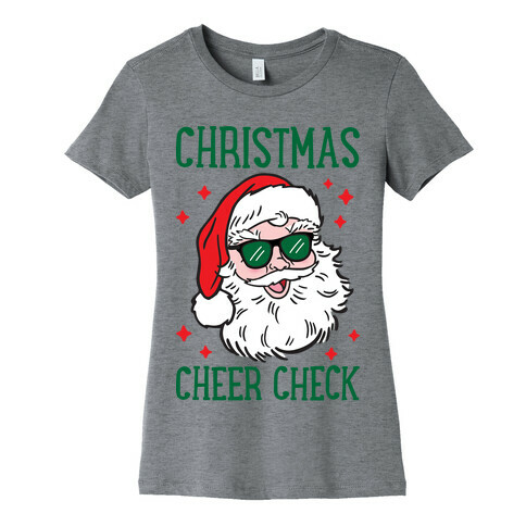Christmas Cheer Check Womens T-Shirt