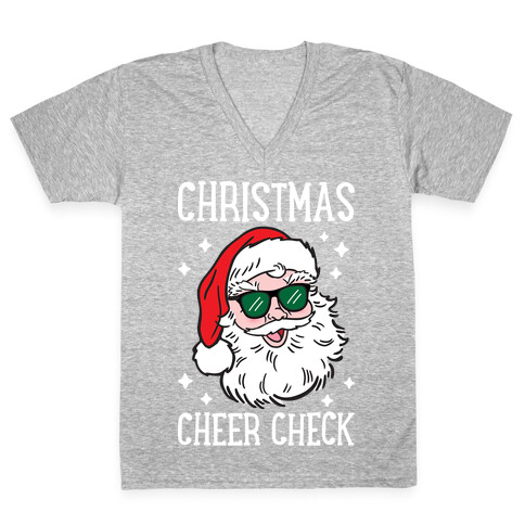 Christmas Cheer Check V-Neck Tee Shirt