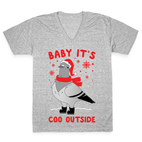 Baby It's Coo Outside V-Neck Tee Shirt